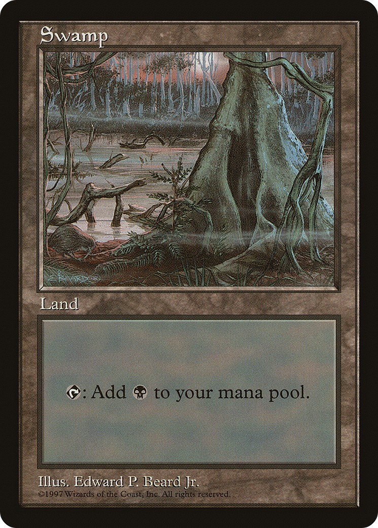 1998 Magic: The Gathering Asia Pacific Land Program Swamp #5 trading card