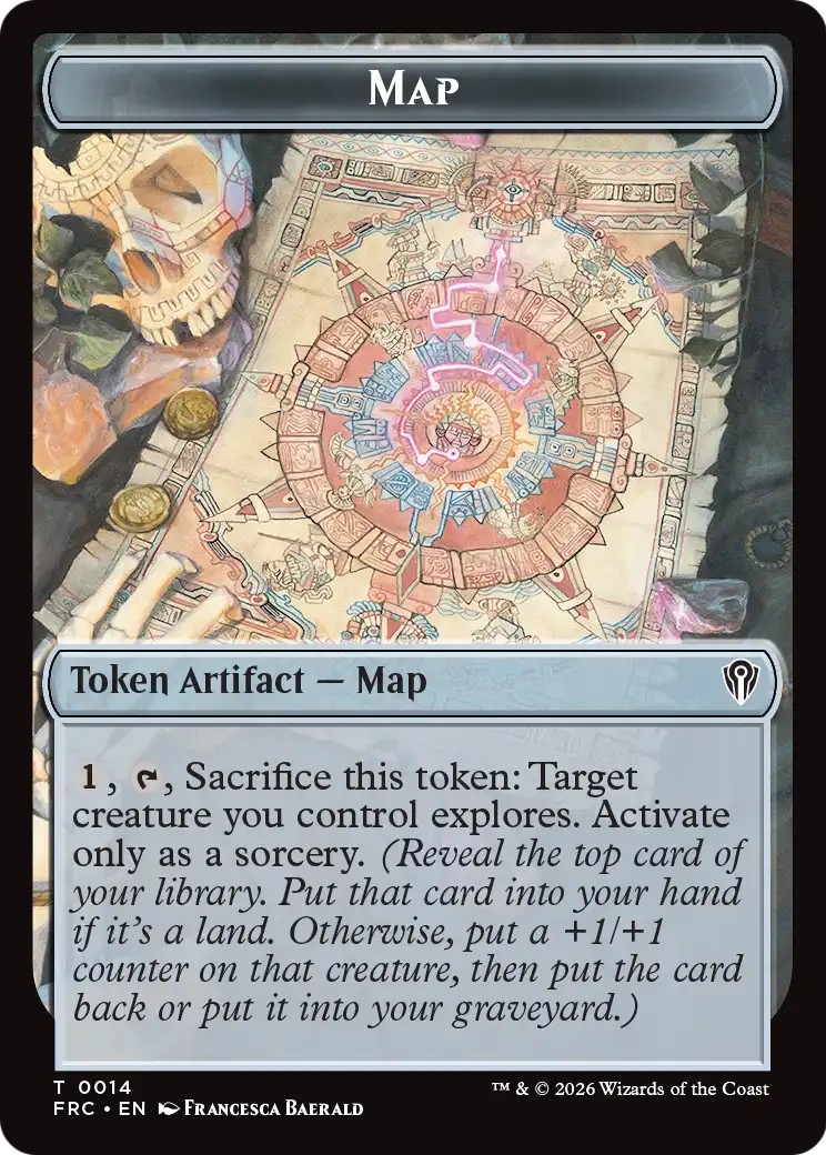 2026 Magic: The Gathering Reality Fracture Commander Tokens Map #14 trading card