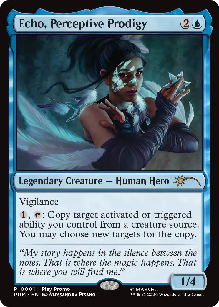2026 Magic: The Gathering Wizards Play Network Echo, Perceptive Prodigy #11 trading card