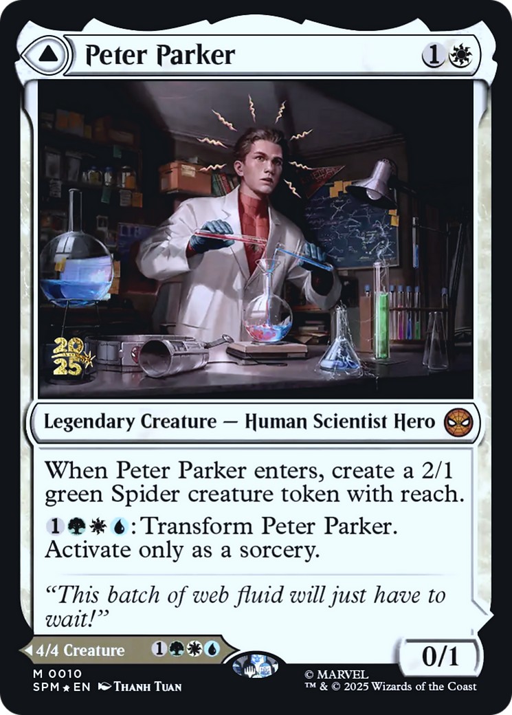 2025 Magic: The Gathering Marvel's Spider-Man Promos Peter Parker // Amazing Spider-Man #10s trading card