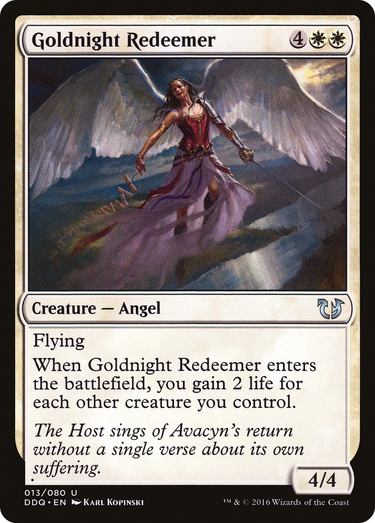 2016 Magic: The Gathering Duel Decks: Blessed vs. Cursed Goldnight Redeemer #13 trading card
