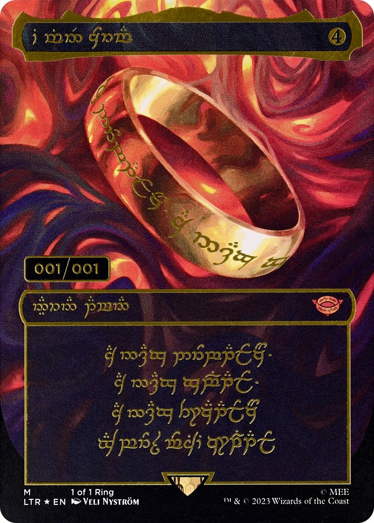 2023 Magic: The Gathering The Lord of the Rings: Tales of Middle-earth The One Ring #0 trading card