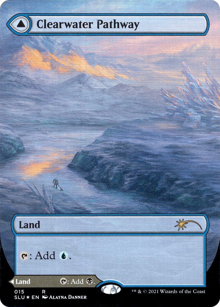 2021 Magic: The Gathering Secret Lair: Ultimate Edition Clearwater Pathway // Murkwater Pathway #15 trading card