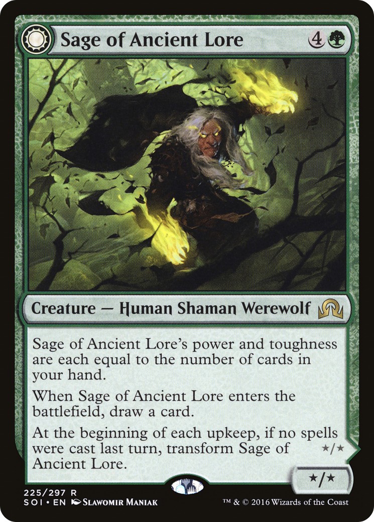 Sage of Ancient Lore // Werewolf of Ancient Hunger - Image 1
