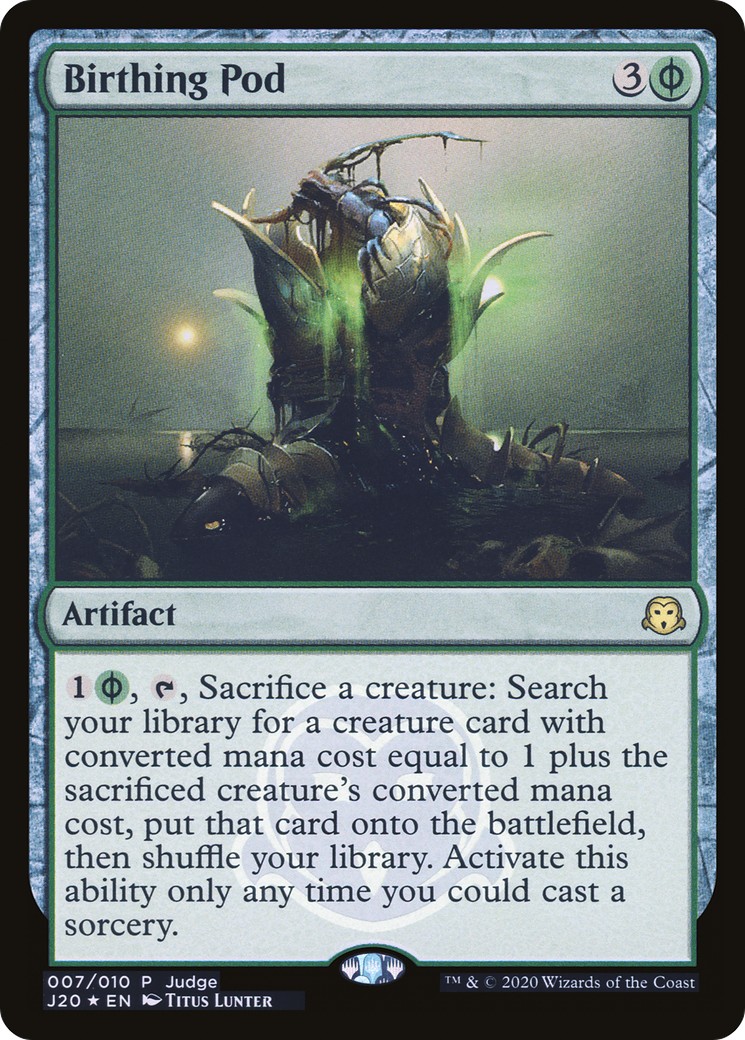 2020 Magic: The Gathering Judge Gift Cards Birthing Pod #7 trading card