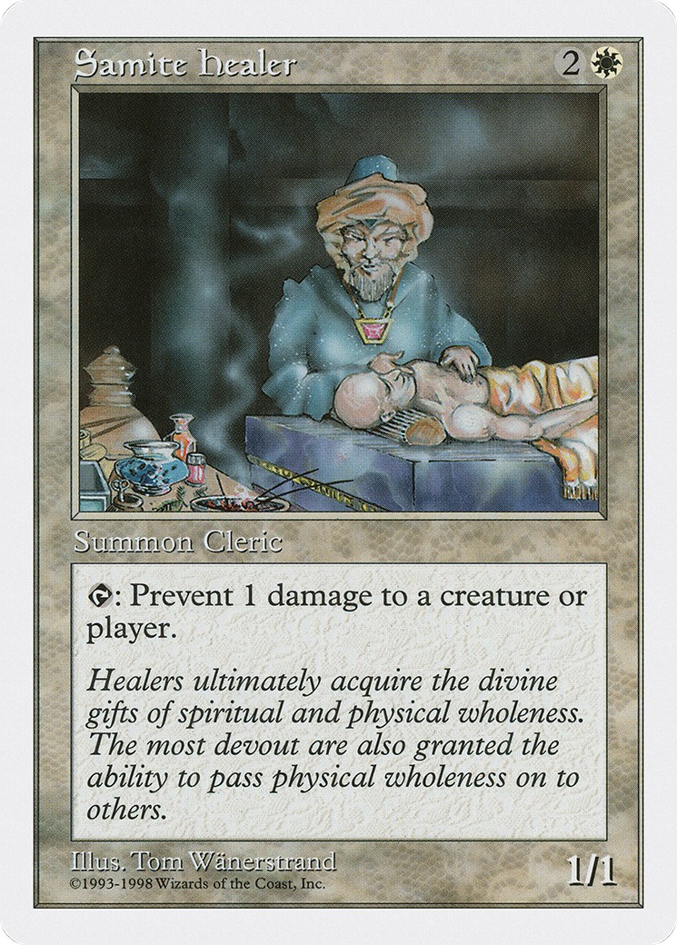 1998 Magic: The Gathering Anthologies Samite Healer #14 trading card
