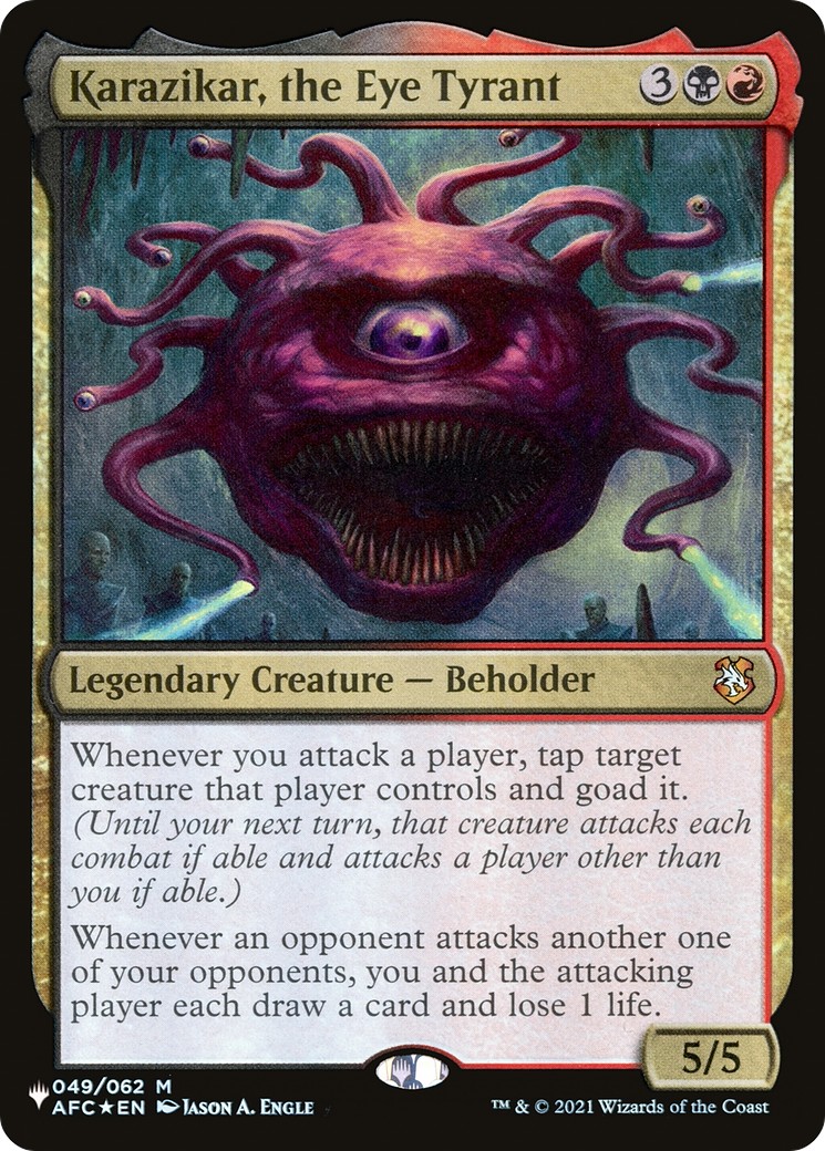 2026 Magic: The Gathering The List Karazikar, the Eye Tyrant #AFC-49 trading card