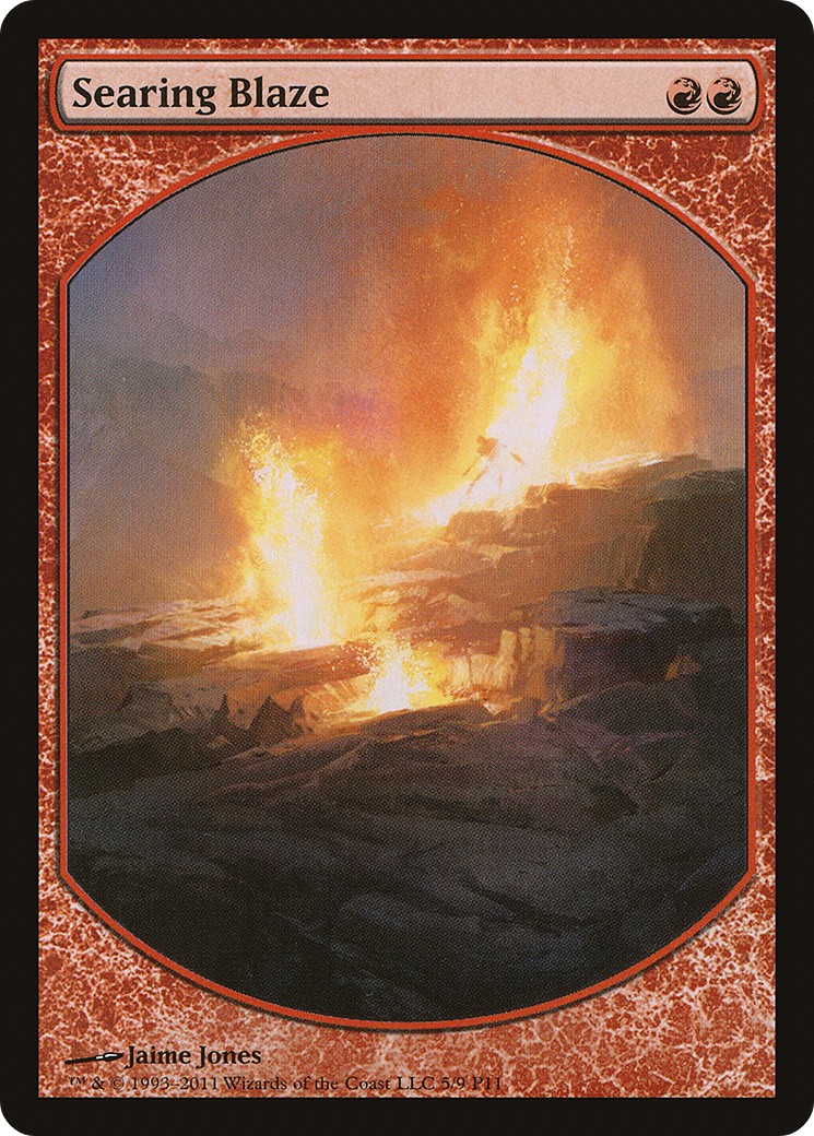 2011 Magic: The Gathering Magic Player Rewards Searing Blaze #5 trading card