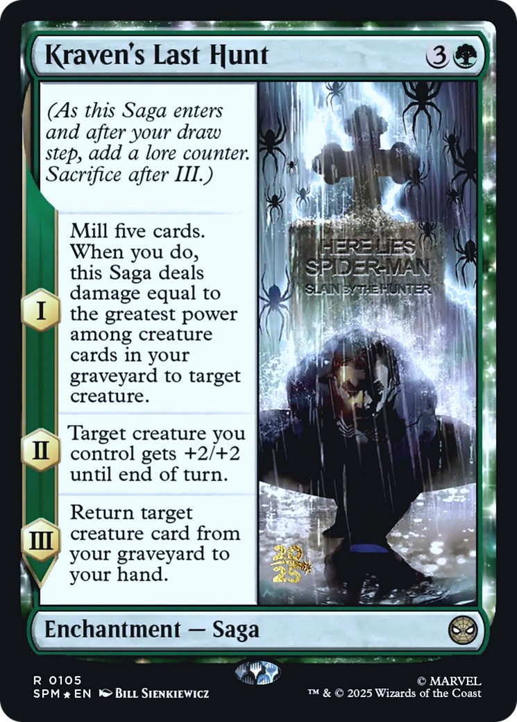 2025 Magic: The Gathering Marvel's Spider-Man Promos Kraven's Last Hunt #105s trading card