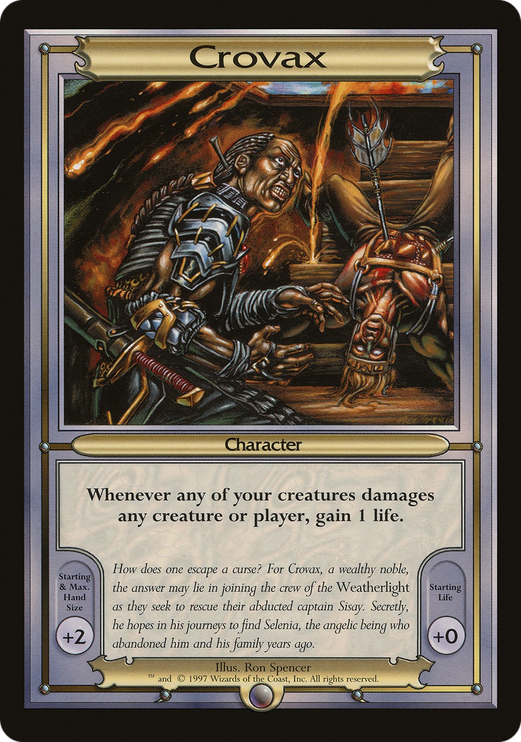 1997 Magic: The Gathering Vanguard Series Crovax #202 trading card