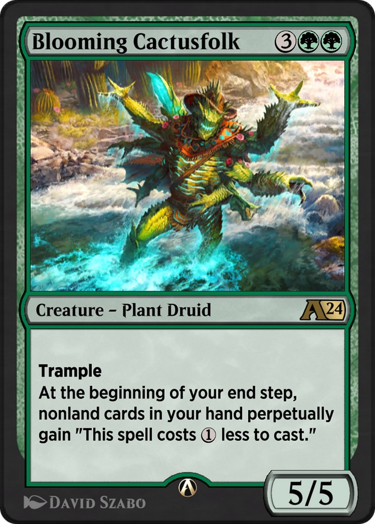 2024 Magic: The Gathering Alchemy: Outlaws of Thunder Junction Blooming Cactusfolk #16 trading card