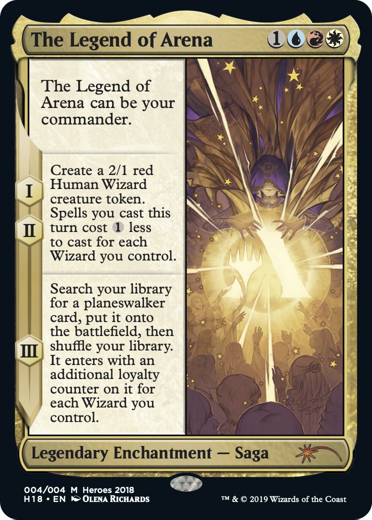 2019 Magic: The Gathering Heroes of the Realm The Legend of Arena #4 trading card