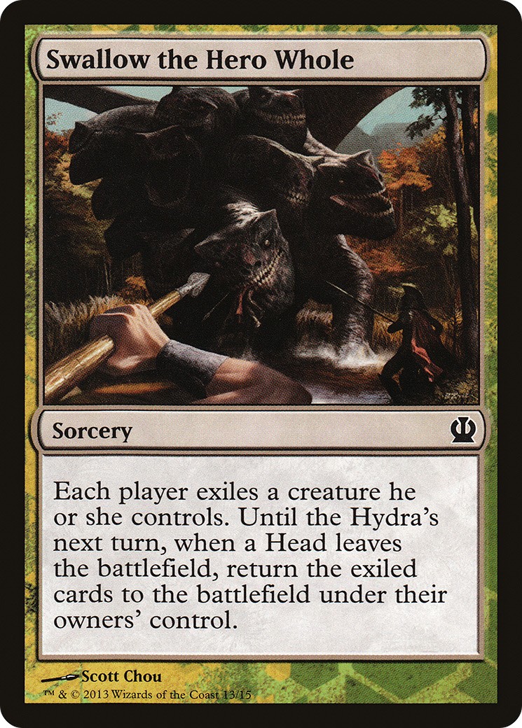 2013 Magic: The Gathering Face the Hydra Swallow the Hero Whole #13 trading card