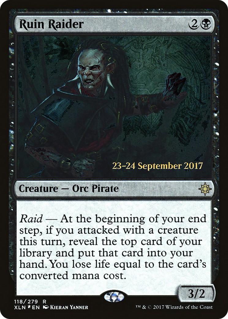 2017 Magic: The Gathering Ixalan Promos Ruin Raider #118s trading card
