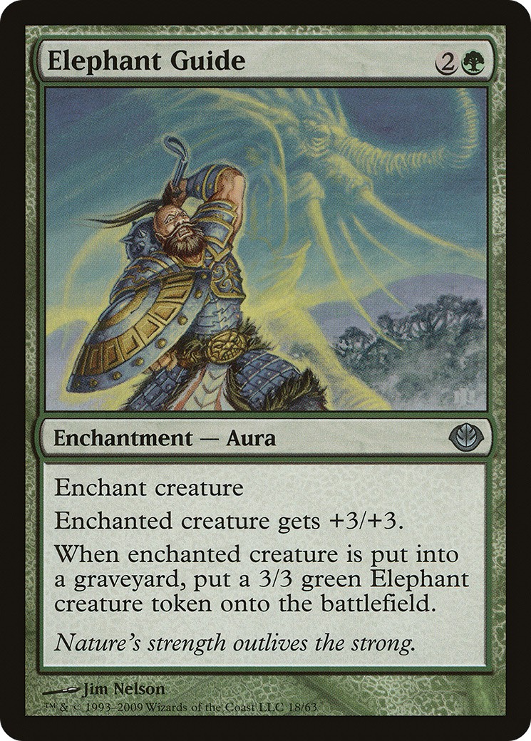 2009 Magic: The Gathering Duel Decks: Garruk vs. Liliana Elephant Guide #18 trading card