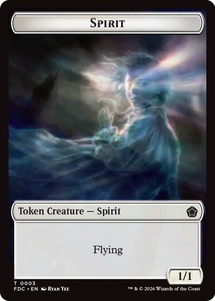 2026 Magic: The Gathering Foundations Commander Tokens Spirit #3 trading card