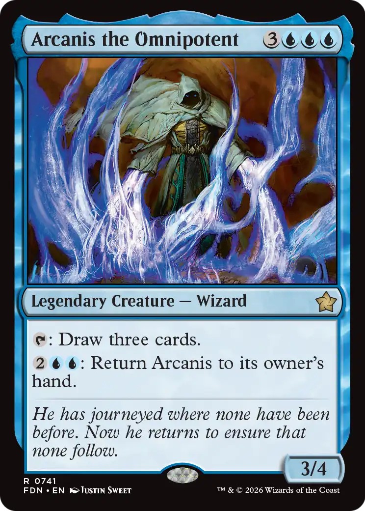 2026 Magic: The Gathering Foundations Arcanis the Omnipotent #741 trading card