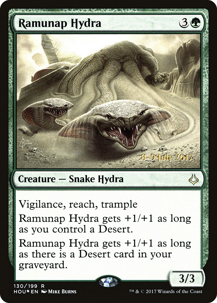 2017 Magic: The Gathering Hour of Devastation Promos Ramunap Hydra #130s trading card