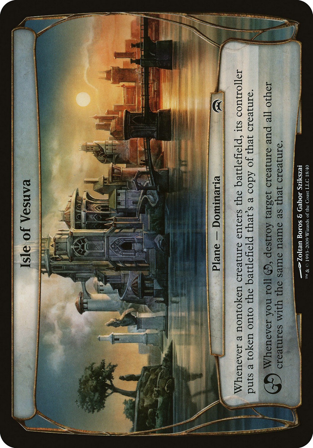 2009 Magic: The Gathering Planechase Planes Isle of Vesuva #18 trading card