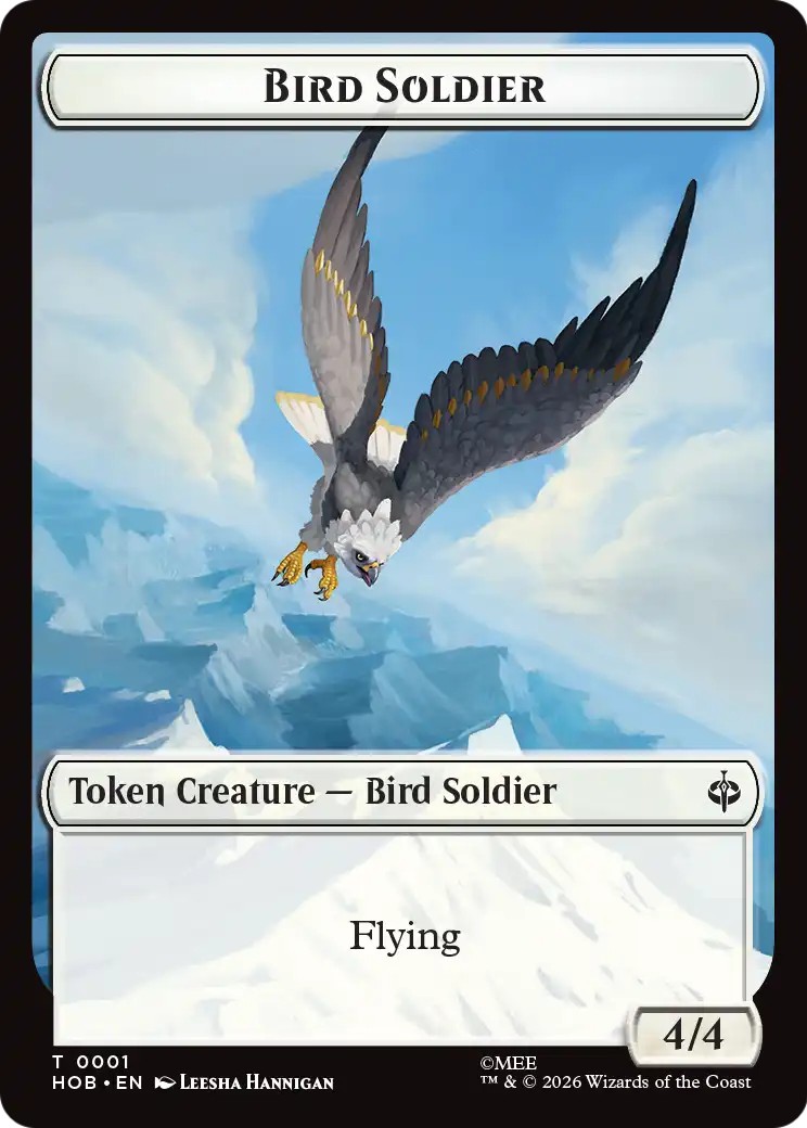 2026 Magic: The Gathering The Hobbit Tokens Bird Soldier #1 trading card