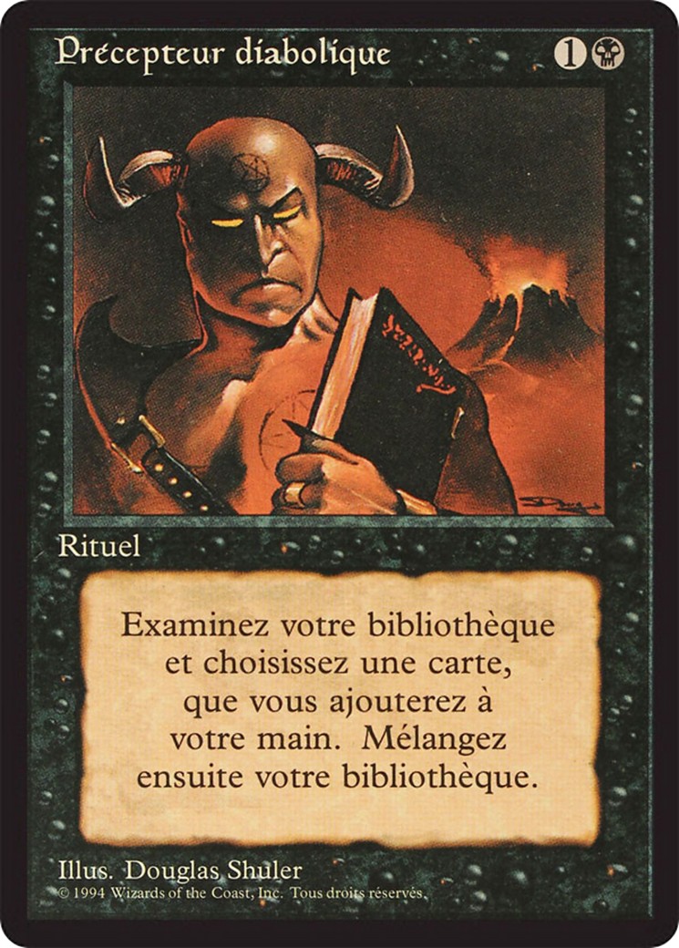 1994 Magic: The Gathering Foreign Black Border Demonic Tutor #105 trading card
