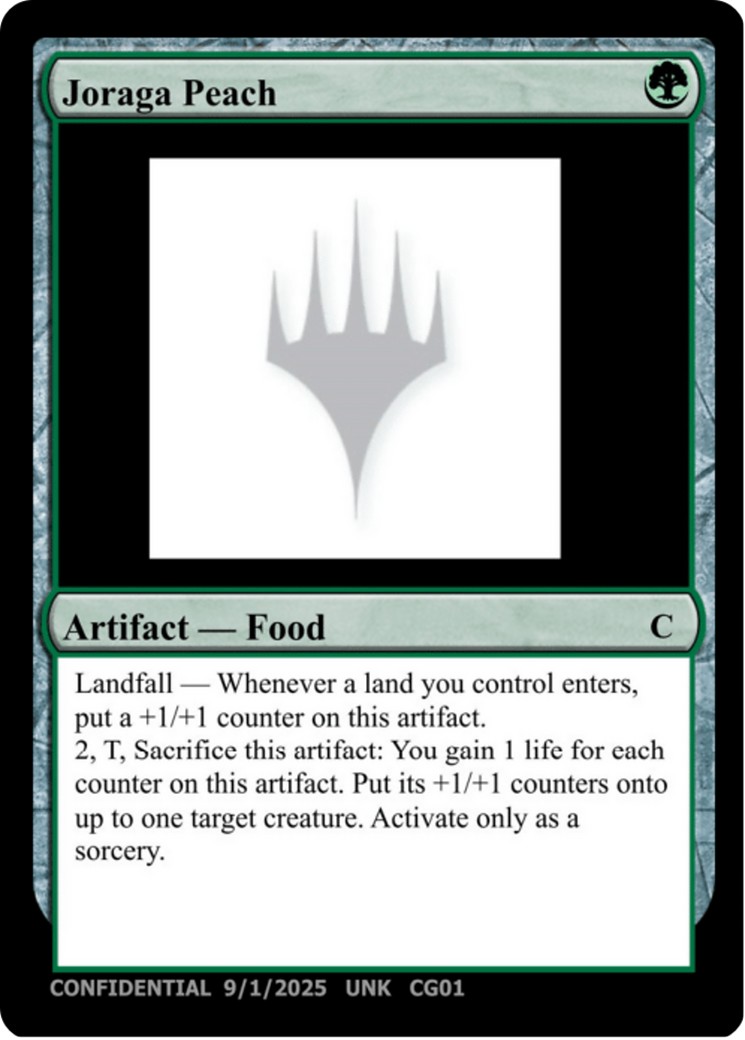 2025 Magic: The Gathering Unknown Event Joraga Peach #CG01 trading card