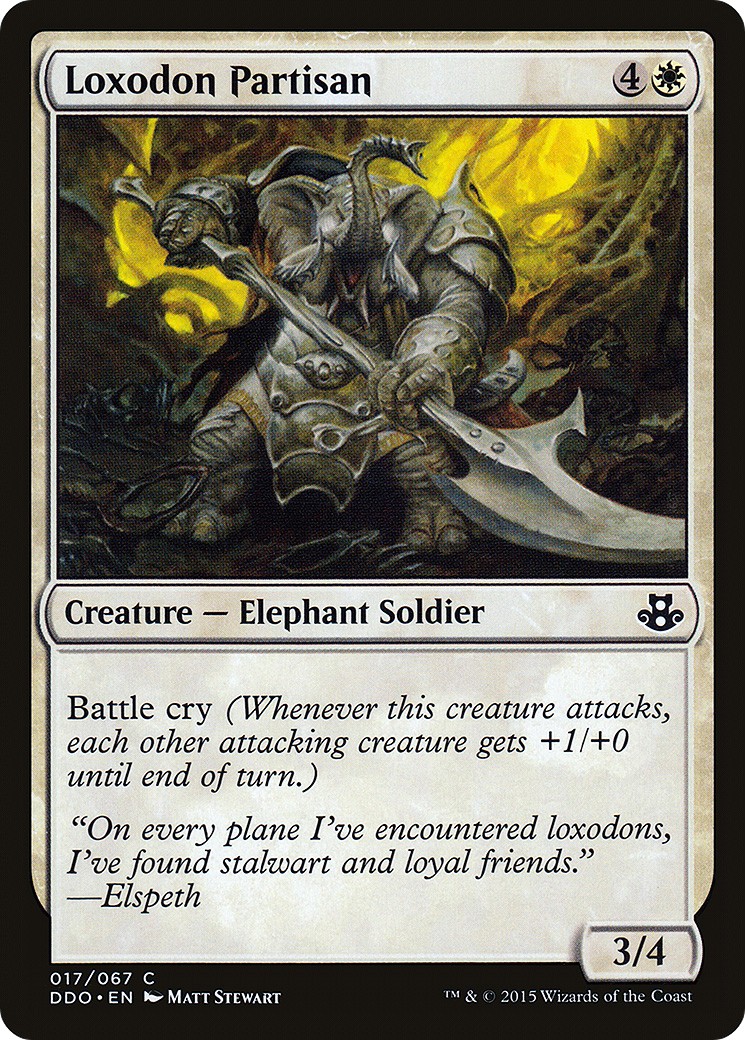 2015 Magic: The Gathering Duel Decks: Elspeth vs. Kiora Loxodon Partisan #17 trading card
