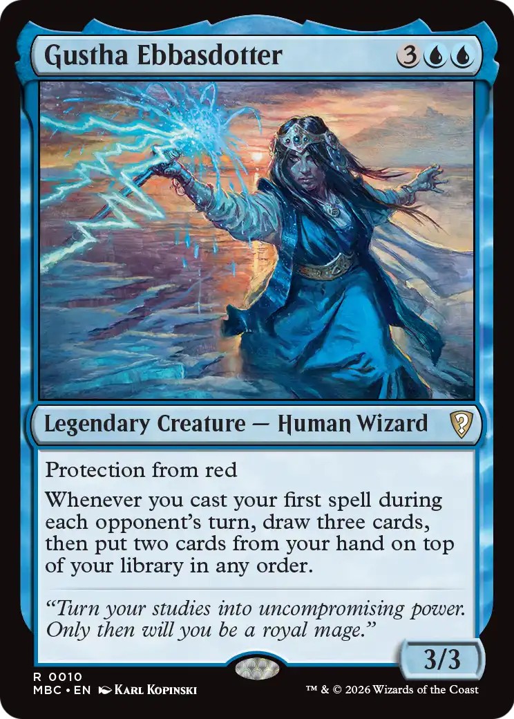 2026 Magic: The Gathering Mystery Booster Commander Edition Gustha Ebbasdotter #10 trading card