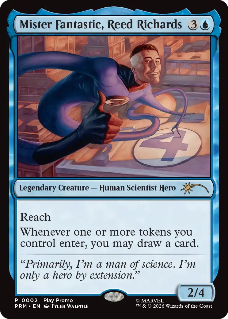 2026 Magic: The Gathering Wizards Play Network Mister Fantastic, Reed Richards #10 trading card
