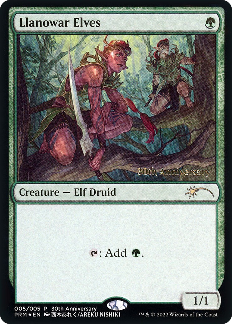 2023 Magic: The Gathering 30th Anniversary History Promos Llanowar Elves #5 trading card