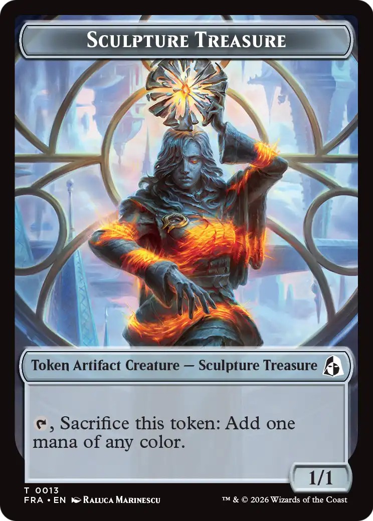 2026 Magic: The Gathering Reality Fracture Tokens Sculpture Treasure #13 trading card