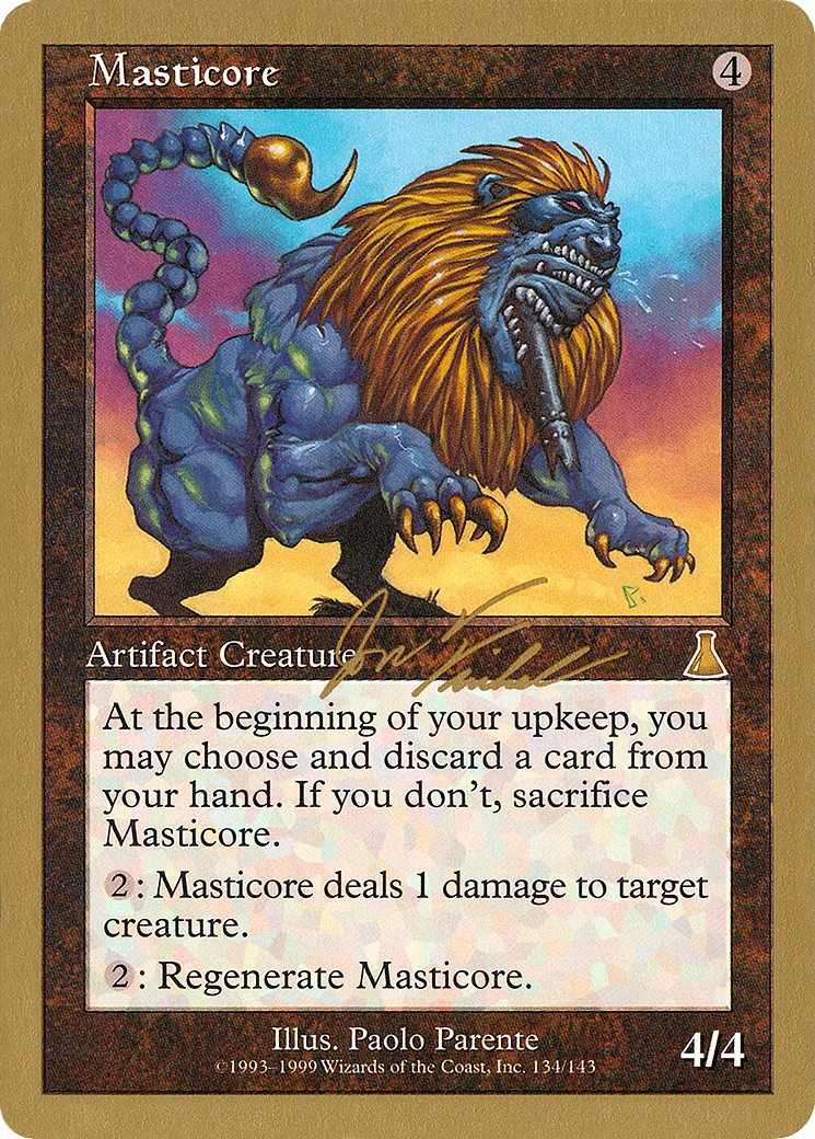 2000 Magic: The Gathering World Championship Decks Masticore #jf134 trading card