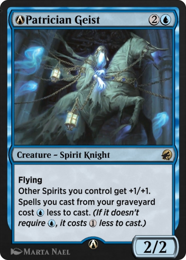 2023 Magic: The Gathering Innistrad: Midnight Hunt A-Patrician Geist #A-69 trading card