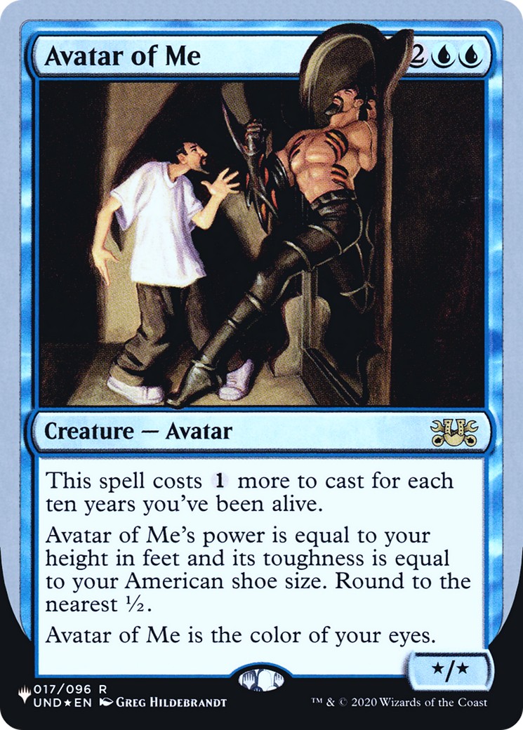 2022 Magic: The Gathering The List (Unfinity Foil Edition) Avatar of Me #12 trading card