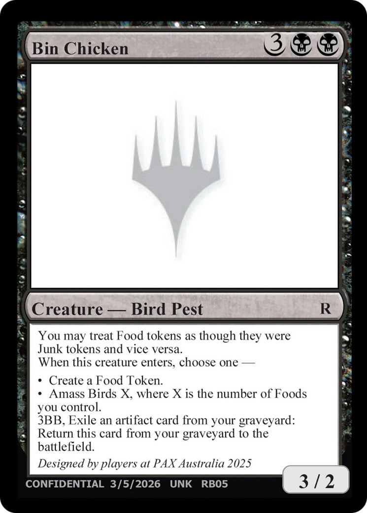2026 Magic: The Gathering Unknown Event Bin Chicken #RB05c trading card