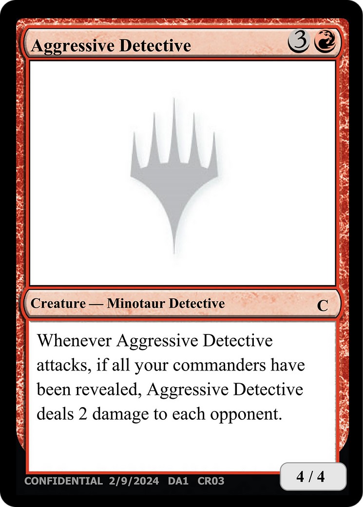 2024 Magic: The Gathering Unknown Event Aggressive Detective #CR03c trading card
