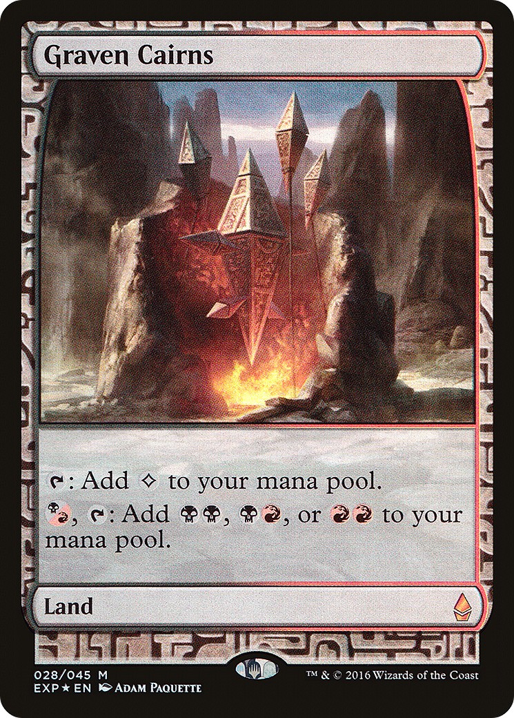 2016 Magic: The Gathering Zendikar Expeditions Graven Cairns #28 trading card