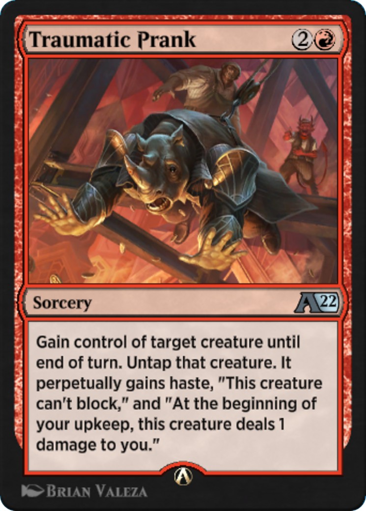 2022 Magic: The Gathering Alchemy: New Capenna Traumatic Prank #12 trading card
