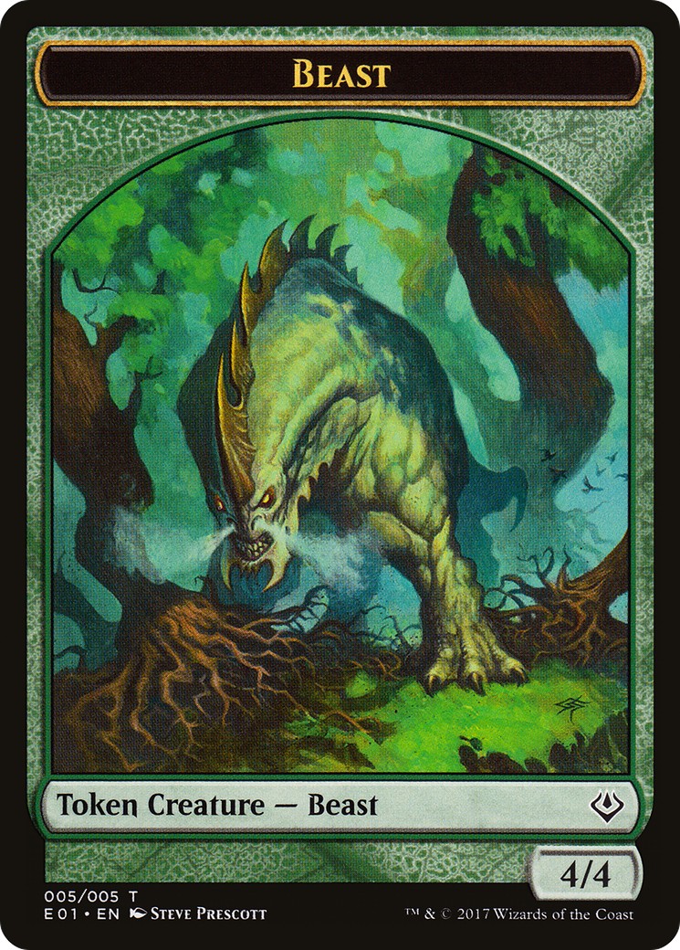 2017 Magic: The Gathering Archenemy: Nicol Bolas Tokens Beast #5 trading card
