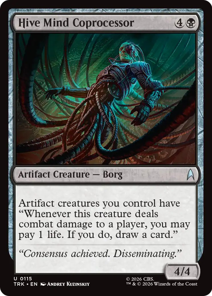 2026 Magic: The Gathering Star Trek Hive Mind Coprocessor #115 trading card
