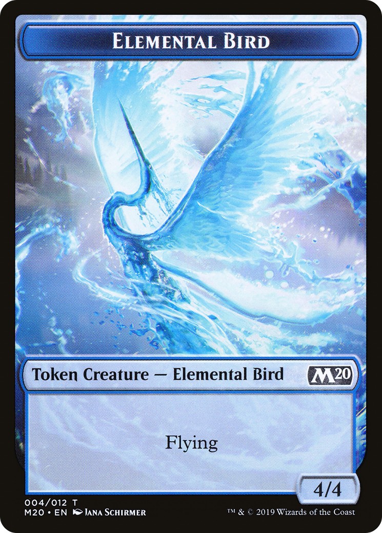2019 Magic: The Gathering Core Set 2020 Tokens Elemental Bird #4 trading card