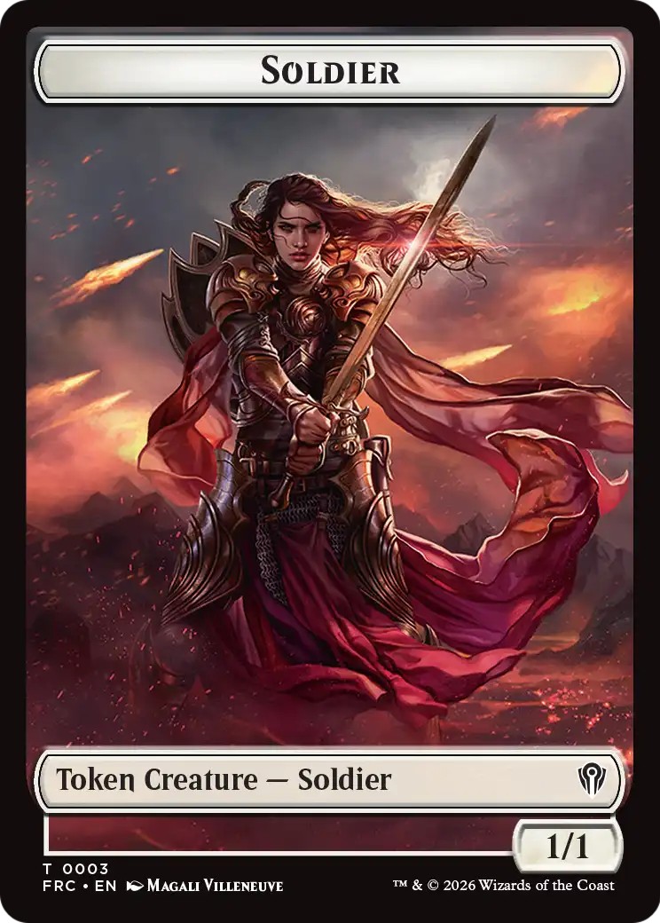 2026 Magic: The Gathering Reality Fracture Commander Tokens Soldier #3 trading card