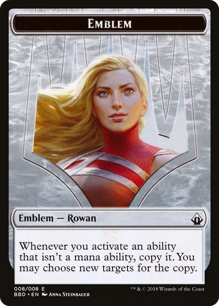 2018 Magic: The Gathering Battlebond Tokens Rowan Kenrith Emblem #8 trading card