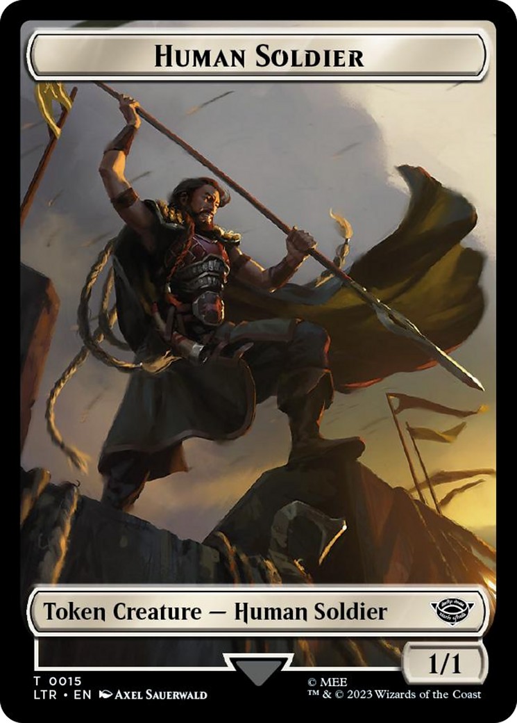 2023 Magic: The Gathering Tales of Middle-earth Tokens Human Soldier #15 trading card