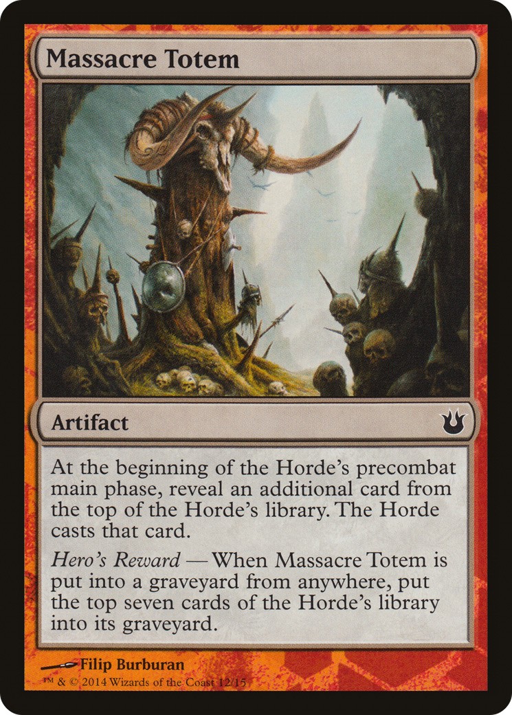 2014 Magic: The Gathering Battle the Horde Massacre Totem #12 trading card