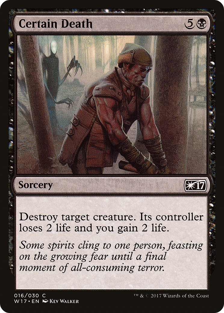 2017 Magic: The Gathering Welcome Deck Certain Death #16 trading card