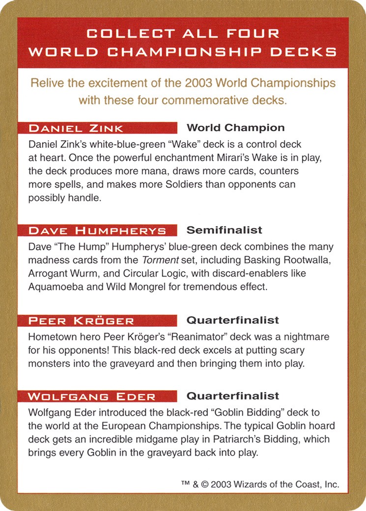 2003 World Championships Ad - Image 1