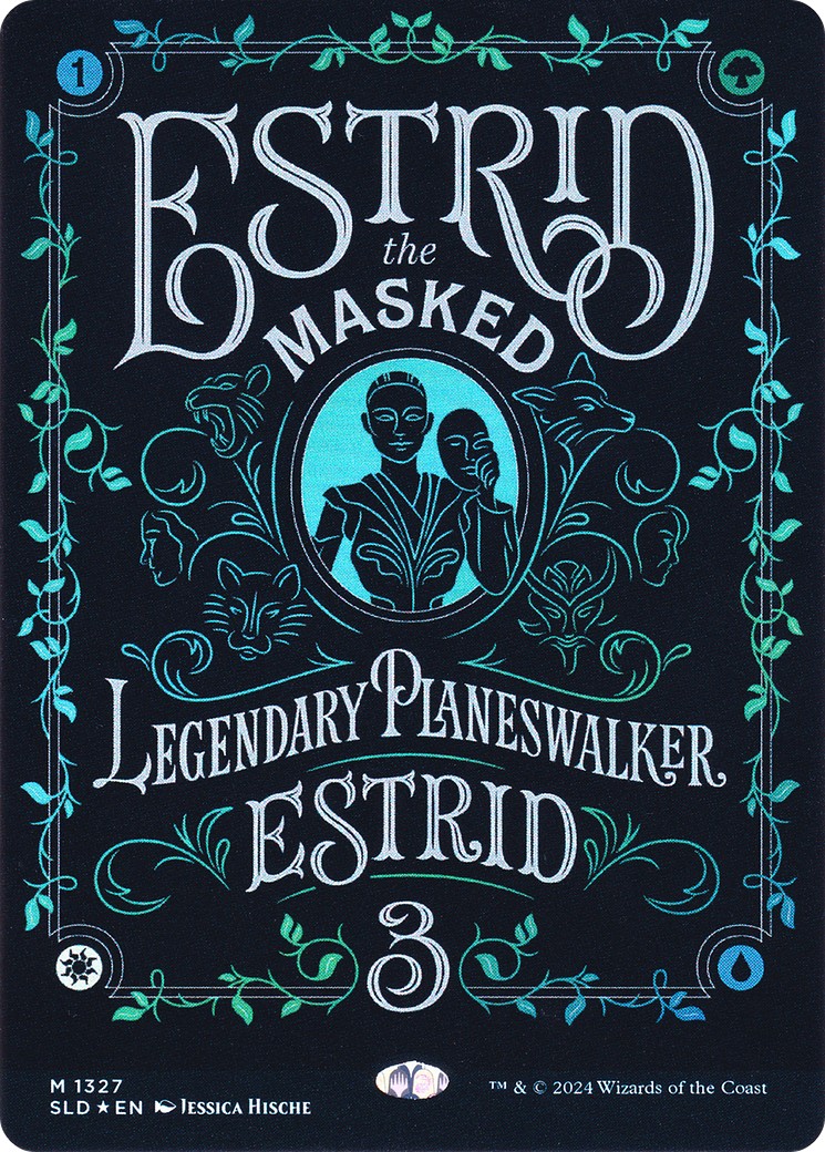 2024 Magic: The Gathering Secret Lair Drop Estrid, the Masked // Estrid, the Masked #1327 trading card