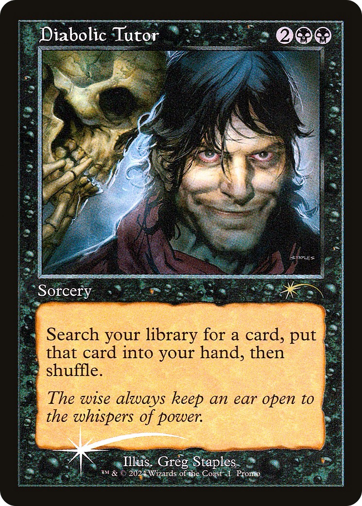 2024 Magic: The Gathering Wizards Play Network Diabolic Tutor #13 trading card