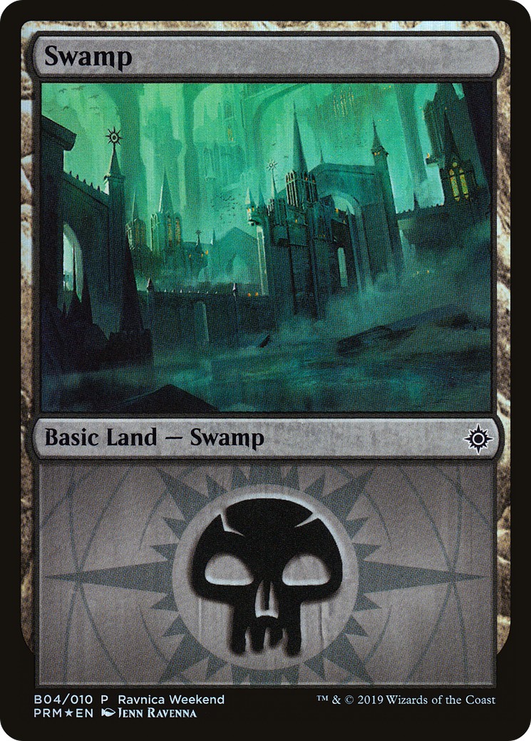 2019 Magic: The Gathering RNA Ravnica Weekend Swamp #B04 trading card